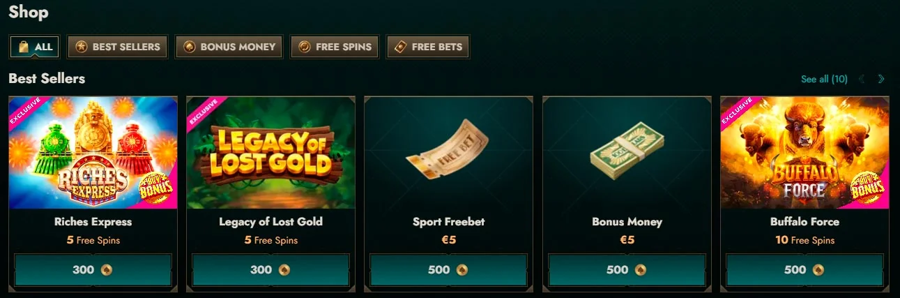 bonus shop dolly casino