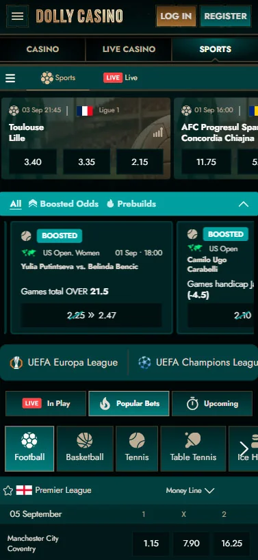 mobile sports betting dolly casino